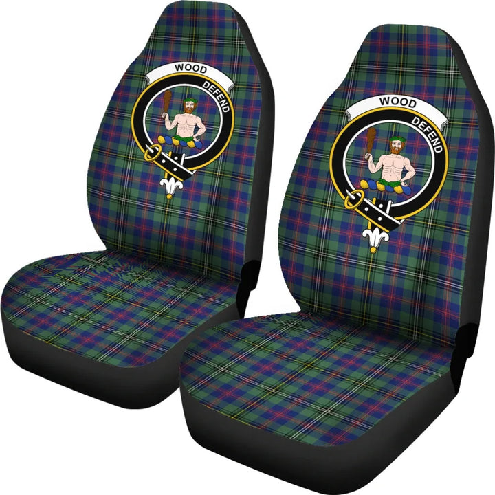 Scottish Wood Clan Crest Tartan Car Seat Covers 1