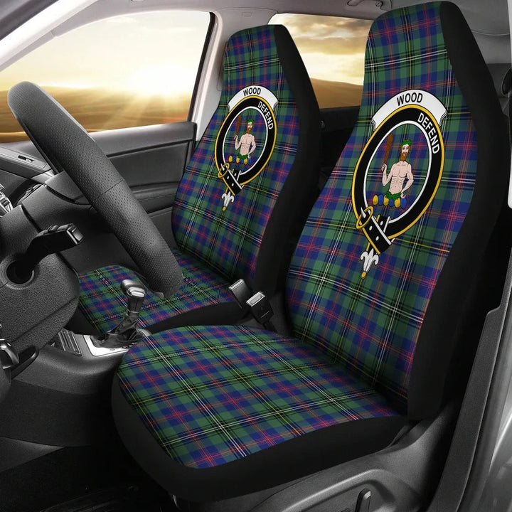 Scottish Wood Clan Crest Tartan Car Seat Covers 2