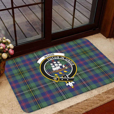 Scottish Wood Clan Crest Tartan Door Mat Tartan Plaid 1