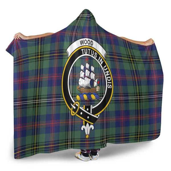 Scottish Wood Clan Crest Tartan Hooded Blanket Tartan Plaid 2