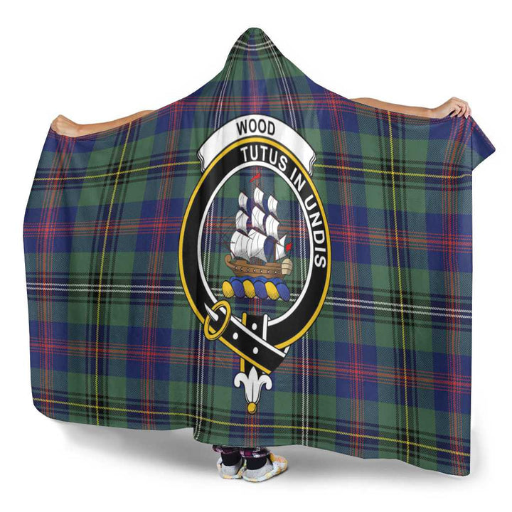 Scottish Wood Clan Crest Tartan Hooded Blanket Tartan Plaid 3