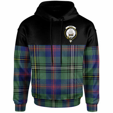 Scottish Wood Clan Crest Tartan Hoodie - Horizontal Style Front Side Tartan Plaid
