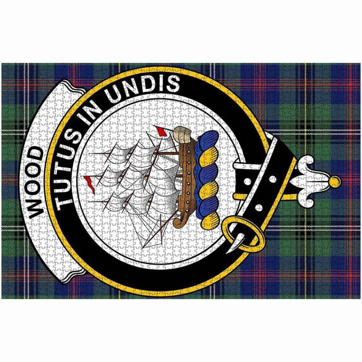 Scottish Wood Clan Crest Tartan Jigsaw Puzzle 2