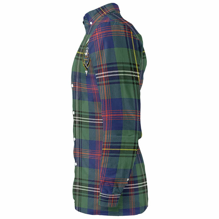 Scottish Wood Clan Crest Tartan Long Sleeve Shirt Tartan Plaid