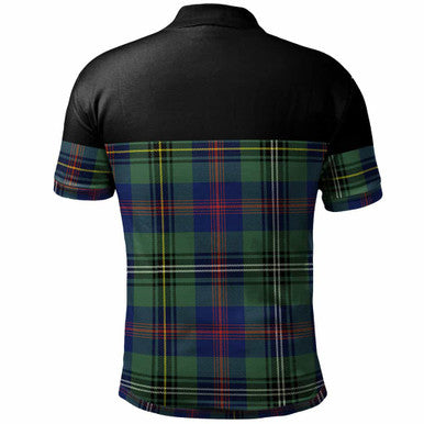 Scottish Wood Clan Crest Tartan Polo Shirt - Horizontal Style Back Side Tartan Plaid