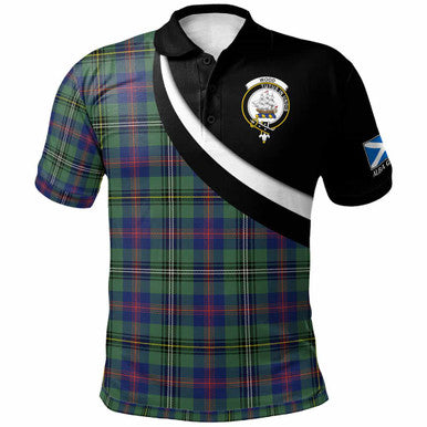 Scottish Wood Clan Crest Tartan Polo Shirt - Scotland Forever Style Front Side Tartan Plaid