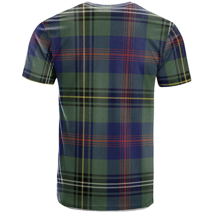 Scottish Wood Clan Crest Tartan T-Shirt Back Side Tartan Plaid