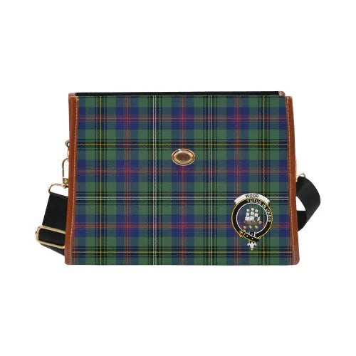 Scottish Wood Clan Crest Tartan Waterproof Canvas Bag Tartan Plaid 2