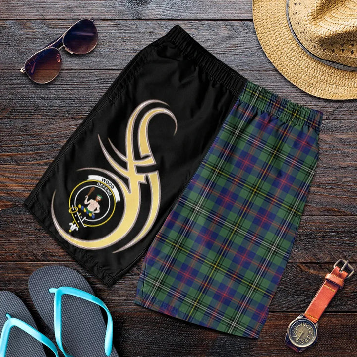 Scottish Wood Modern Clan Crest Tartan Believe in Me Men's Shorts