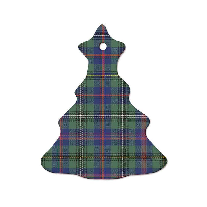 Scottish Wood Modern Clan Tartan Ceramic Ornament  Tree Shape Tartan Plaid