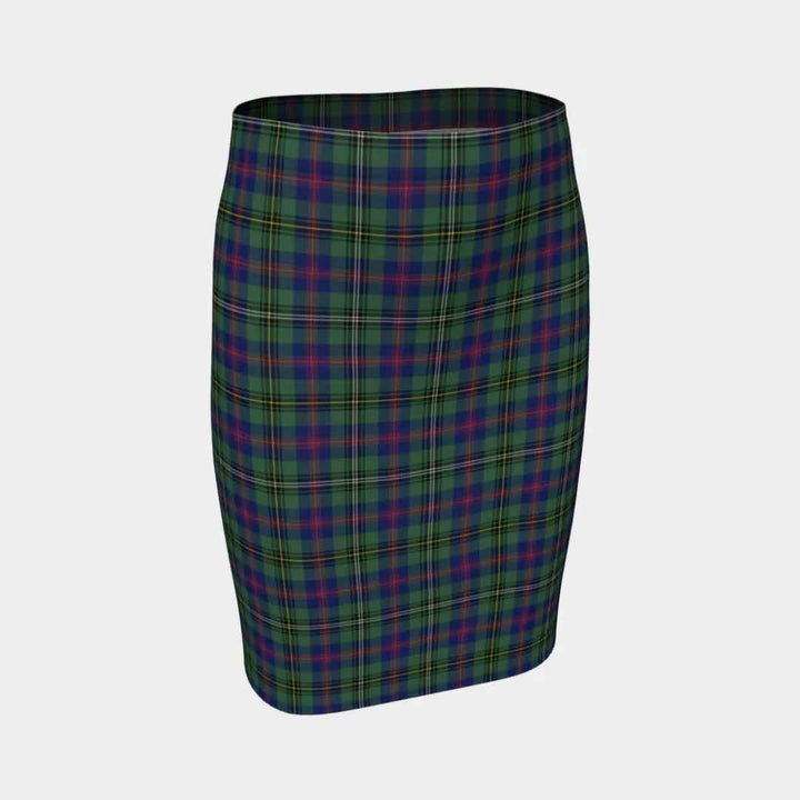 Scottish Wood Modern Clan Tartan Fitted Skirt Tartan Plaid 1