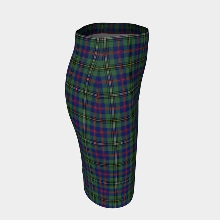 Scottish Wood Modern Clan Tartan Fitted Skirt Tartan Plaid 3