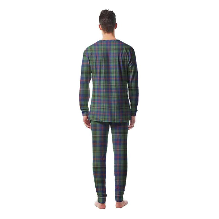 Scottish Wood Modern Clan Tartan Pajama Set Men Back Side Tartan Plaid