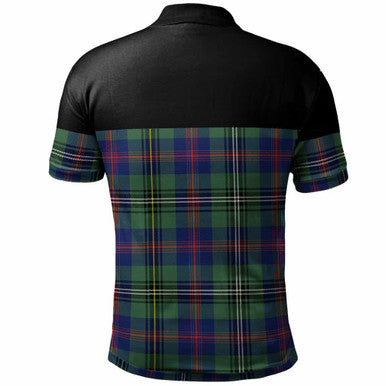 Scottish Wood Modern Clan Tartan Polo Shirt - Horizontal Style Back Side Tartan Plaid