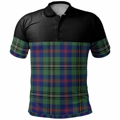 Scottish Wood Modern Clan Tartan Polo Shirt - Horizontal Style Front Side Tartan Plaid