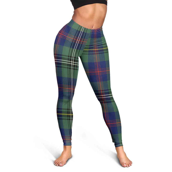 Scottish Wood Modern Clan Tartan Women Leggings Tartan Plaid 3