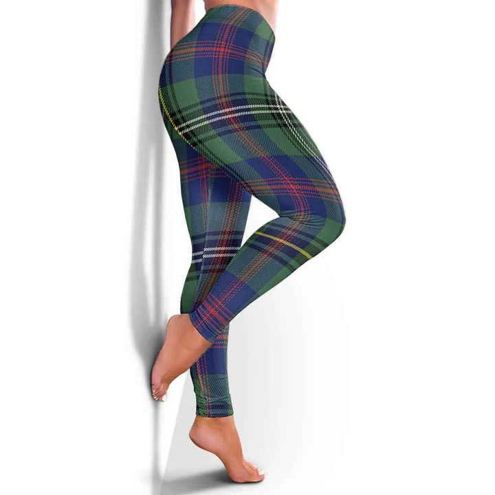 Scottish Wood Modern Clan Tartan Women Leggings Tartan Plaid 4