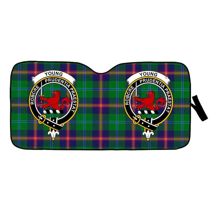 Scottish Young Clan Crest Tartan Car Windshield Sun Shade Tartan Plaid 1