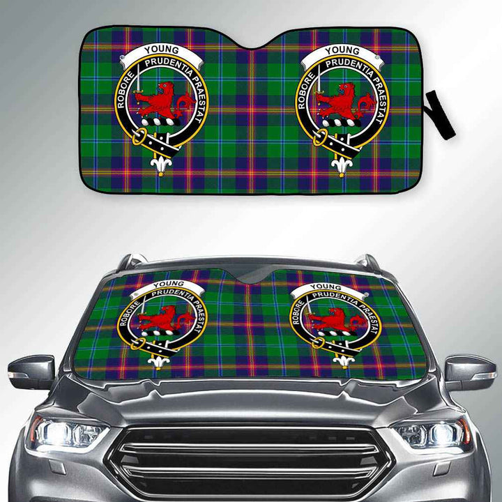 Scottish Young Clan Crest Tartan Car Windshield Sun Shade Tartan Plaid 2