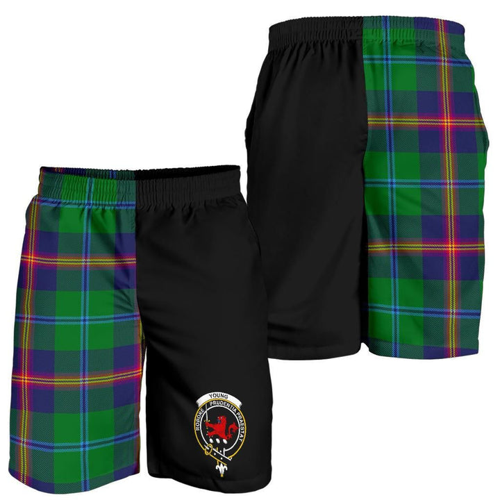 Scottish Young Clan Crest Tartan Half of Me Men's Shorts