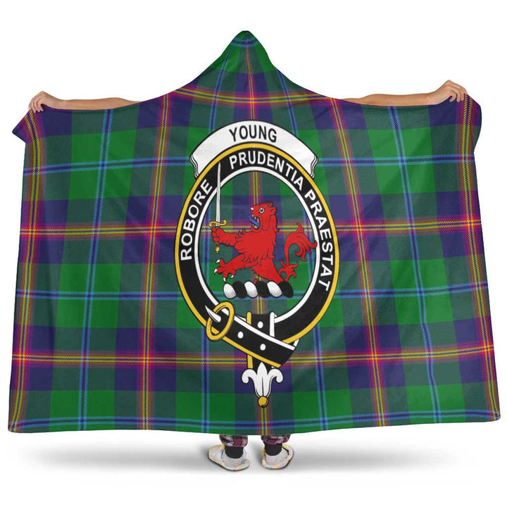 Scottish Young Clan Crest Tartan Hooded Blanket Tartan Plaid 1