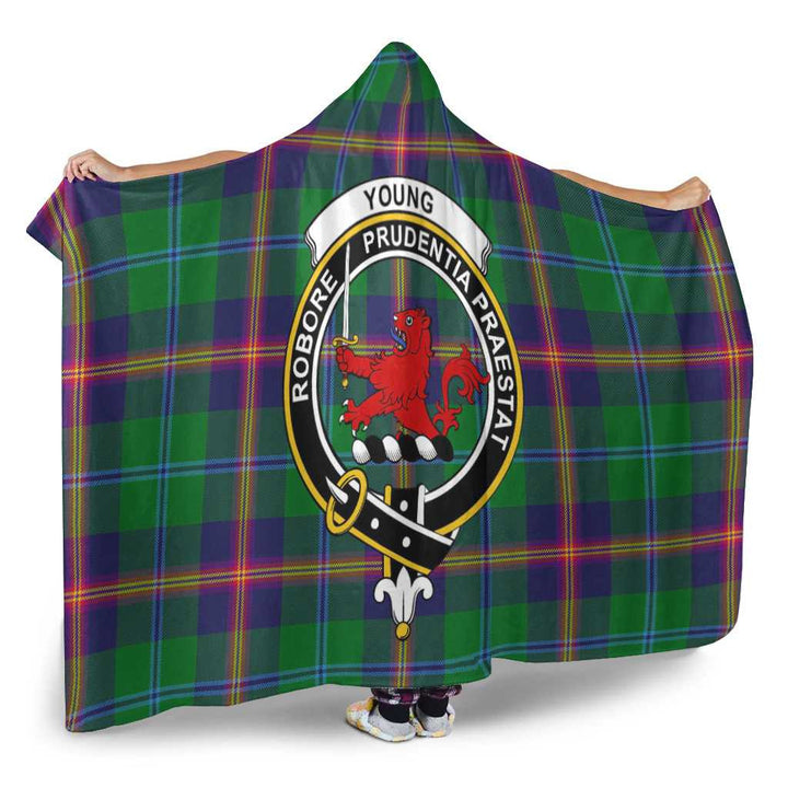 Scottish Young Clan Crest Tartan Hooded Blanket Tartan Plaid 2