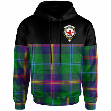 Scottish Young Clan Crest Tartan Hoodie - Horizontal Style Front Side Tartan Plaid