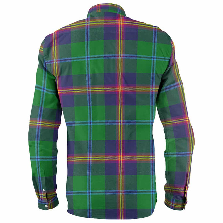 Scottish Young Clan Crest Tartan Long Sleeve Shirt Back Side Tartan Plaid