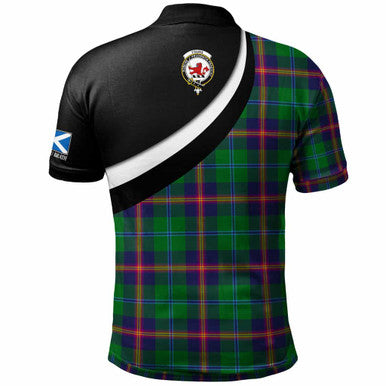 Scottish Young Clan Crest Tartan Polo Shirt - Scotland Forever Style Back Side Tartan Plaid