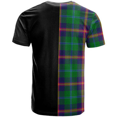 Scottish Young Clan Crest Tartan T-Shirt Half in Me Back Side Tartan Plaid
