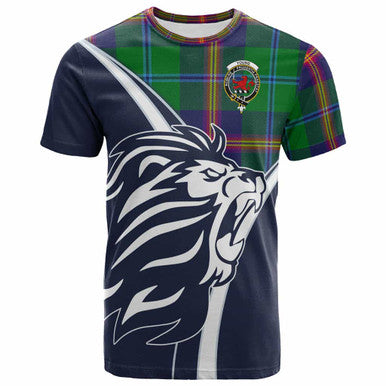 Scottish Young Clan Crest Tartan T-Shirt - Bend Style Front Side Tartan Plaid