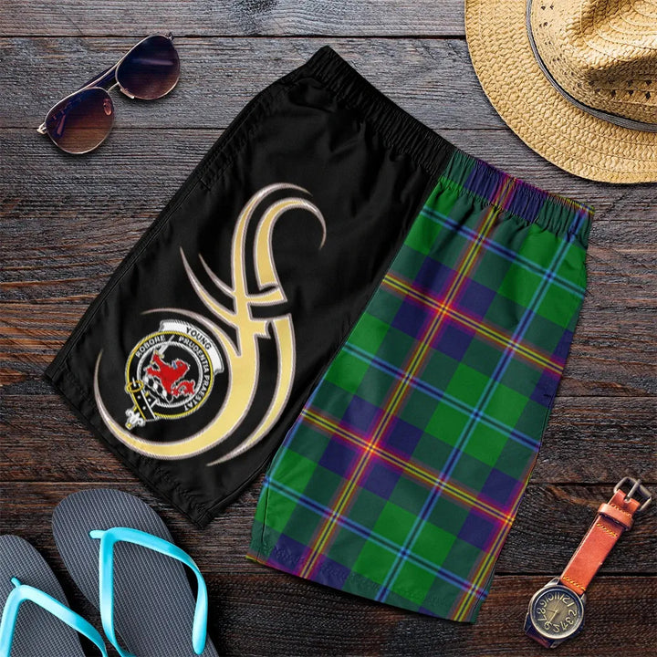 Scottish Young Modern Clan Crest Tartan Believe in Me Men's Shorts