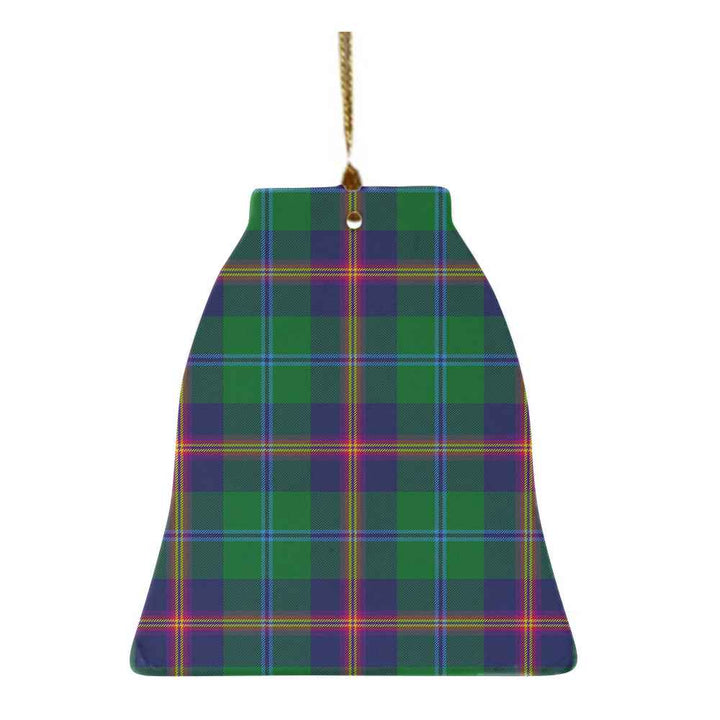 Scottish Young Modern Clan Tartan Ceramic Ornament Bell Shape Tartan Plaid