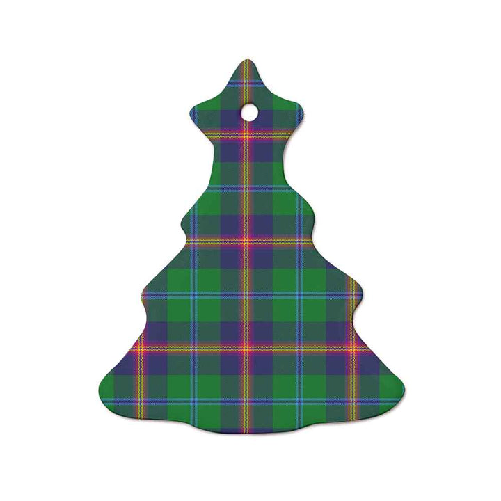 Scottish Young Modern Clan Tartan Ceramic Ornament  Tree Shape Tartan Plaid