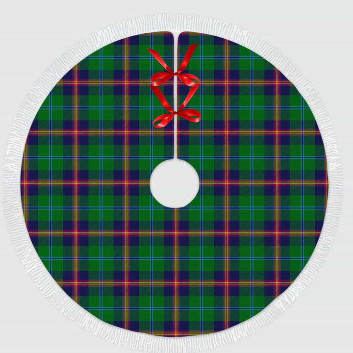 Scottish Young Modern Clan Tartan Christmas Tree Skirt Tassels 1 Tartan Plaid