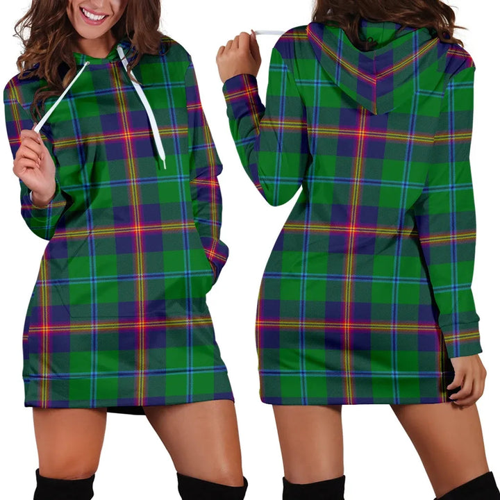 Scottish Young Modern Clan Tartan Hoodie Dress