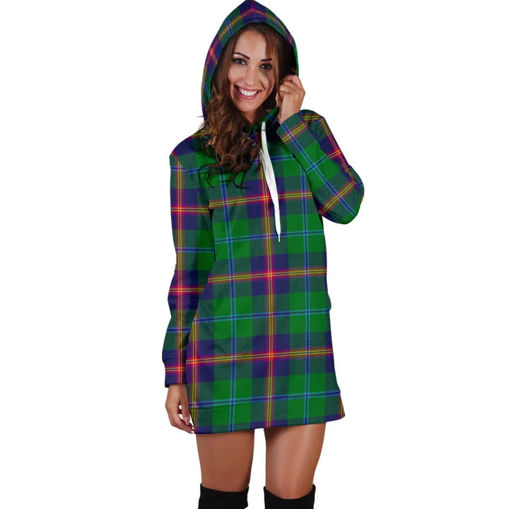 Scottish Young Modern Clan Tartan Hoodie Dress