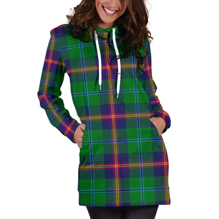 Scottish Young Modern Clan Tartan Hoodie Dress