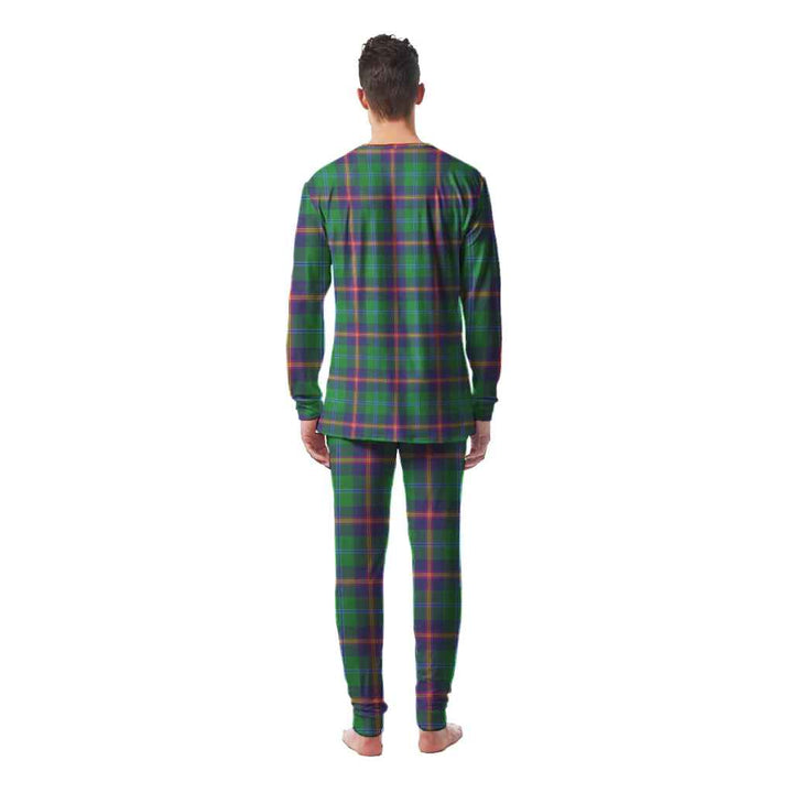 Scottish Young Modern Clan Tartan Pajama Set Men Back Side Tartan Plaid