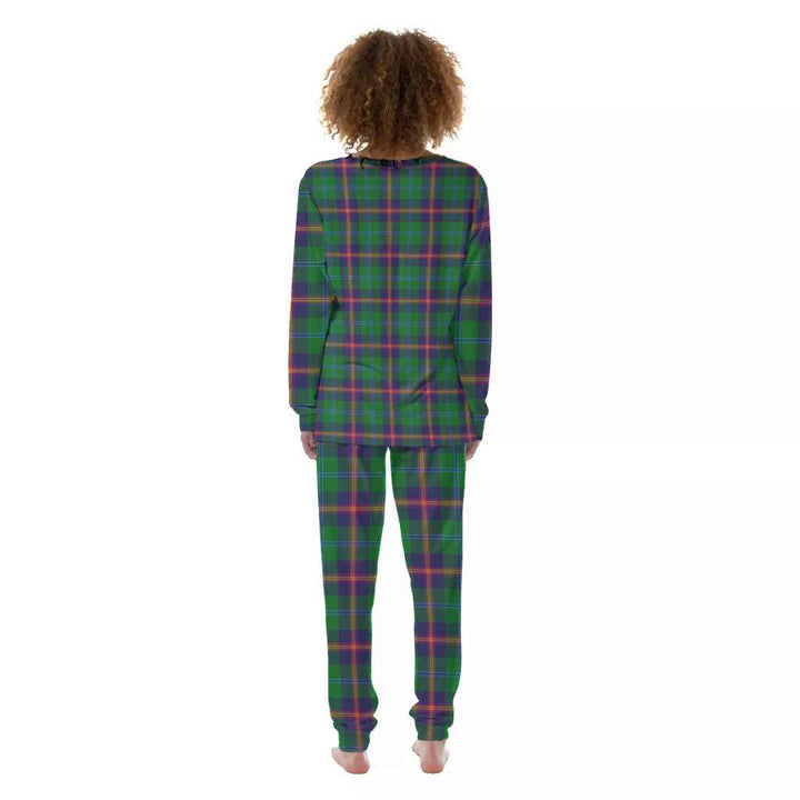 Scottish Young Modern Clan Tartan Pajama Set Women Back Side Tartan Plaid