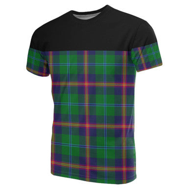 Scottish Young Modern Clan Tartan T-Shirt Horizontal Style Front Side Tartan Plaid