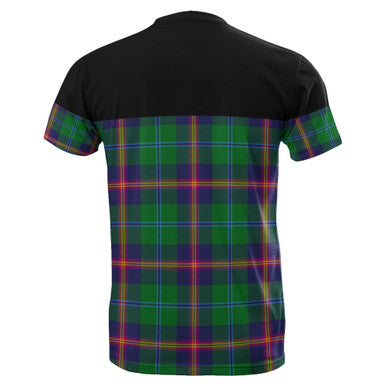 Scottish Young Modern Clan Tartan T-Shirt Horizontal Style Back Side Tartan Plaid