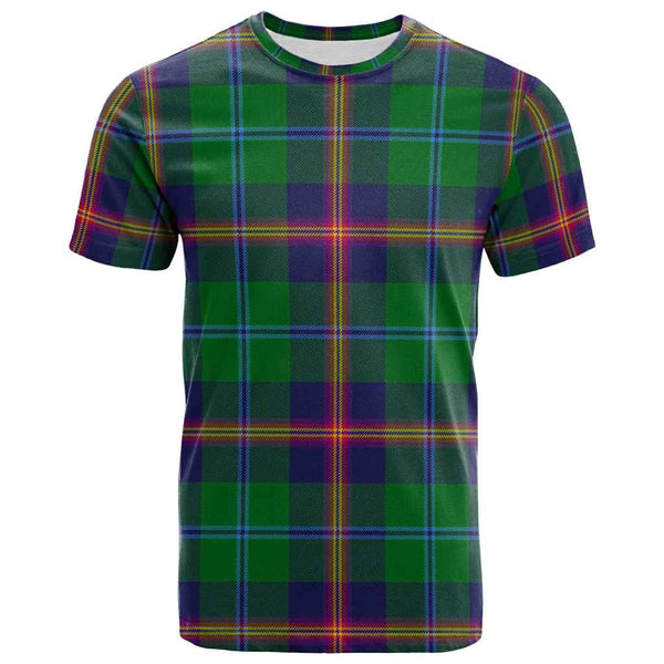 Scottish Young Modern Clan Tartan T-Shirt Front Side Tartan Plaid