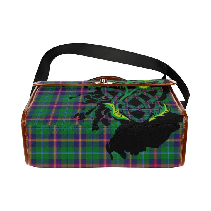 Scottish Young Modern Clan Tartan Waterproof Canvas Bag With Thistle Tartan Plaid 5