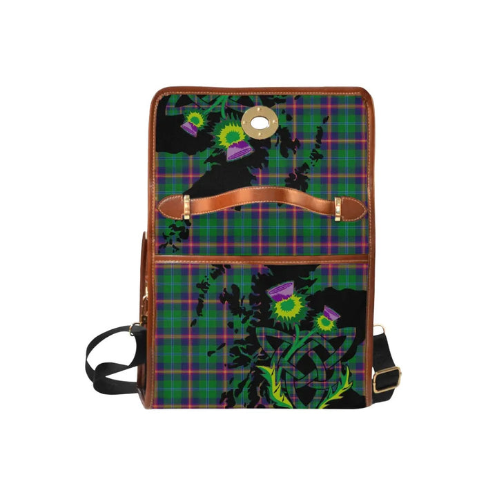 Scottish Young Modern Clan Tartan Waterproof Canvas Bag With Thistle Tartan Plaid 6