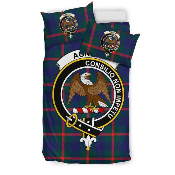 Scottish Agnew Clan Crest Tartan Bedding Set Tartan Plaid 1