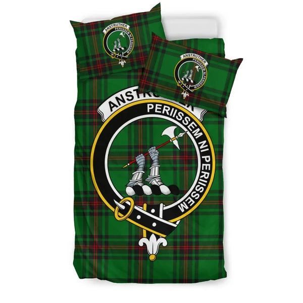 Scottish Anstruther Clan Crest Tartan Bedding Set Tartan Plaid 1