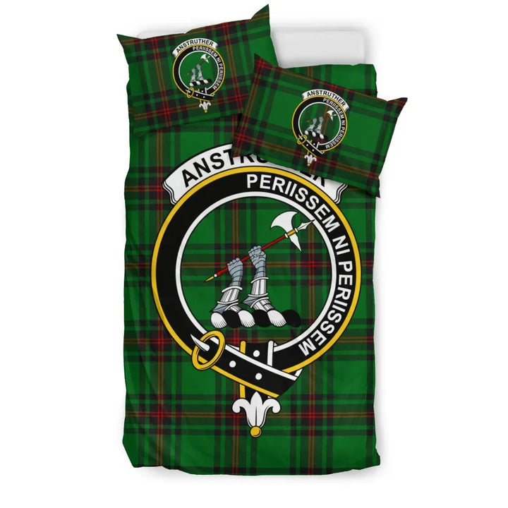 Scottish Anstruther Clan Crest Tartan Bedding Set Tartan Plaid 1