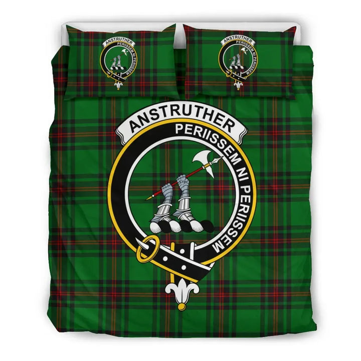 Scottish Anstruther Clan Crest Tartan Bedding Set Tartan Plaid 2