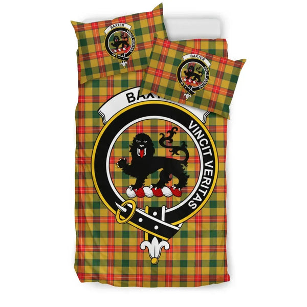 Scottish Baxter Clan Crest Tartan Bedding Set Tartan Plaid 1